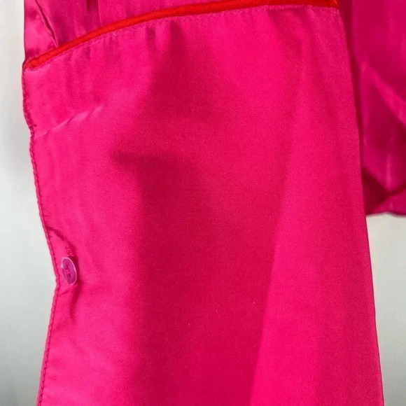 Rachel Antonoff Hot Pink Top Pajama Blouse women’s Small - Picture 5 of 9